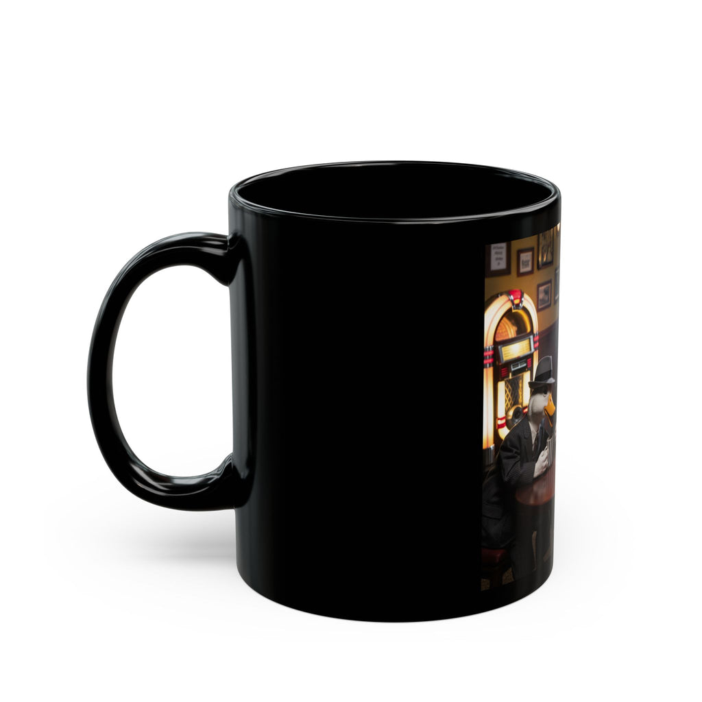 Noir Duck Mafia Ceramic Mug — 11oz/15oz Black Coffee Cup