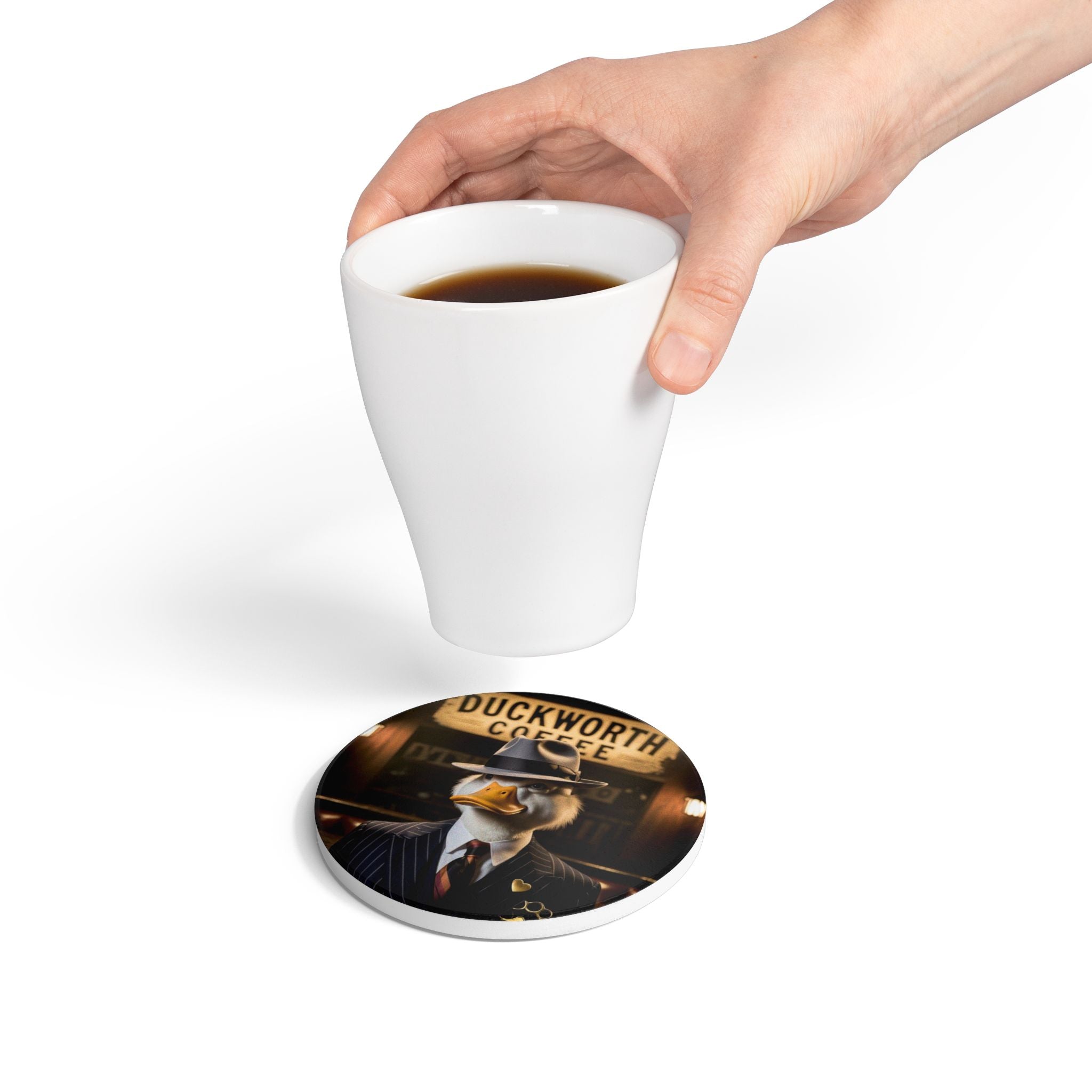 Ceramic Coaster Set - Duckworth Coffee Company Logo